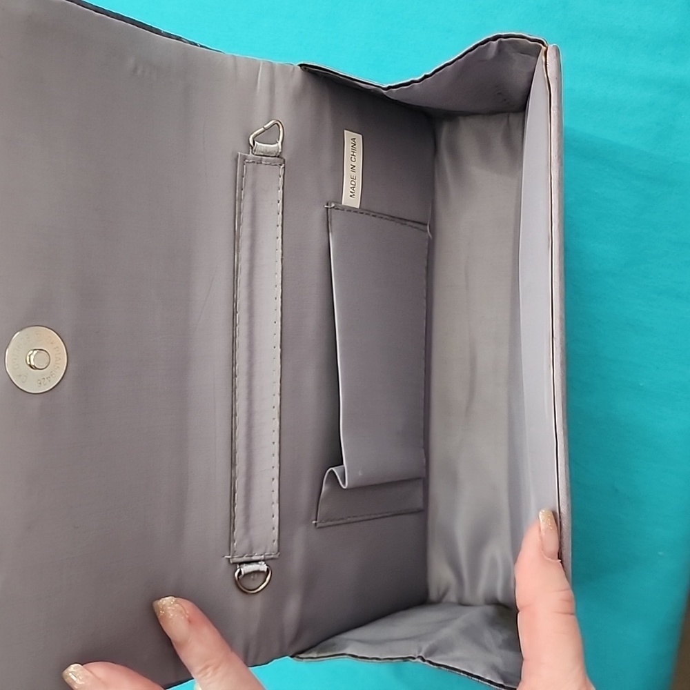 Silver Rhinestone Clutch - Picture 7 of 10